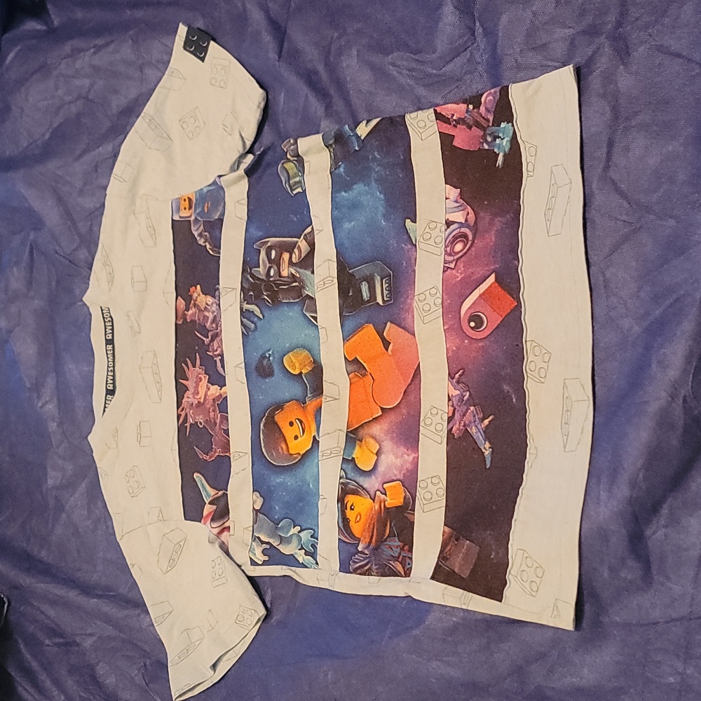 Lego Movie 2 Panel T-shirt Light Blue M 8